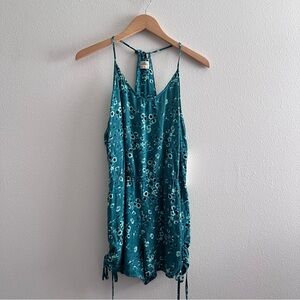 O’Niell Blue Green Floral Romper NWT